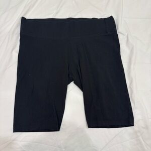 COS Black Biker Shorts High Waisted Cotton Modal Blend Athleisure Size Large L